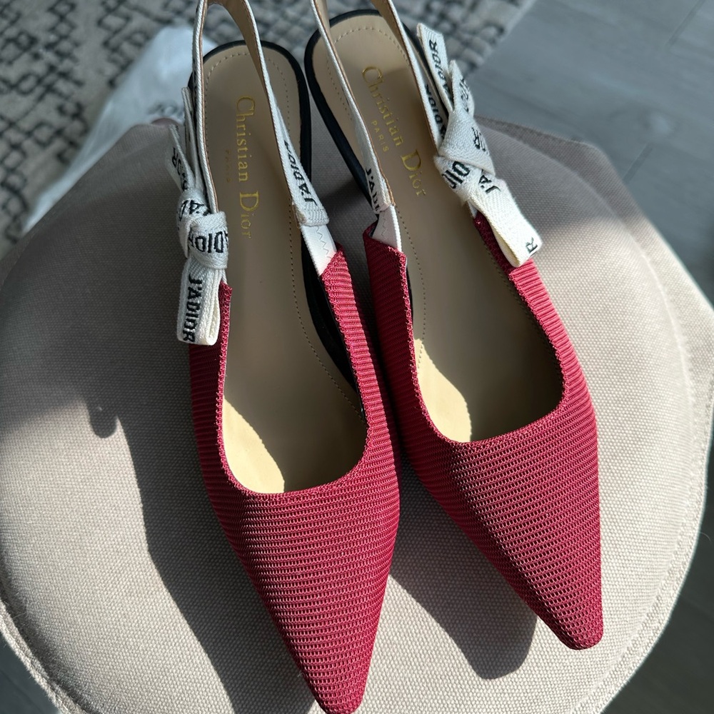 Dior Red Slingback Heels